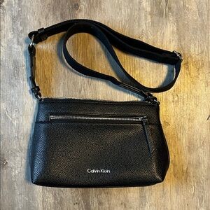 Calvin Klein Textured Black Crossbody Bag